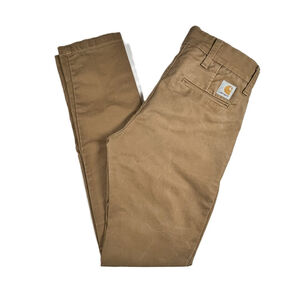 Carhartt WIP SID Pants Men’s Size 28x30 "Lamar" Stretch Tapered Single Knee Tan